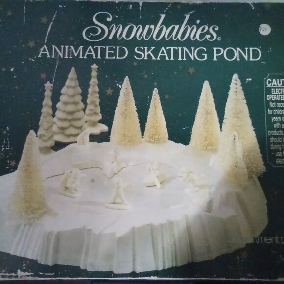 Department 56 Snowbabies Animated Skating Pond Christmas Holiday - Picture 15 of 15
